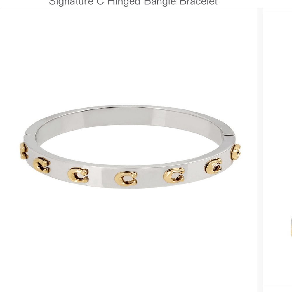 Coach Silver and Gold Bangle Bracelet